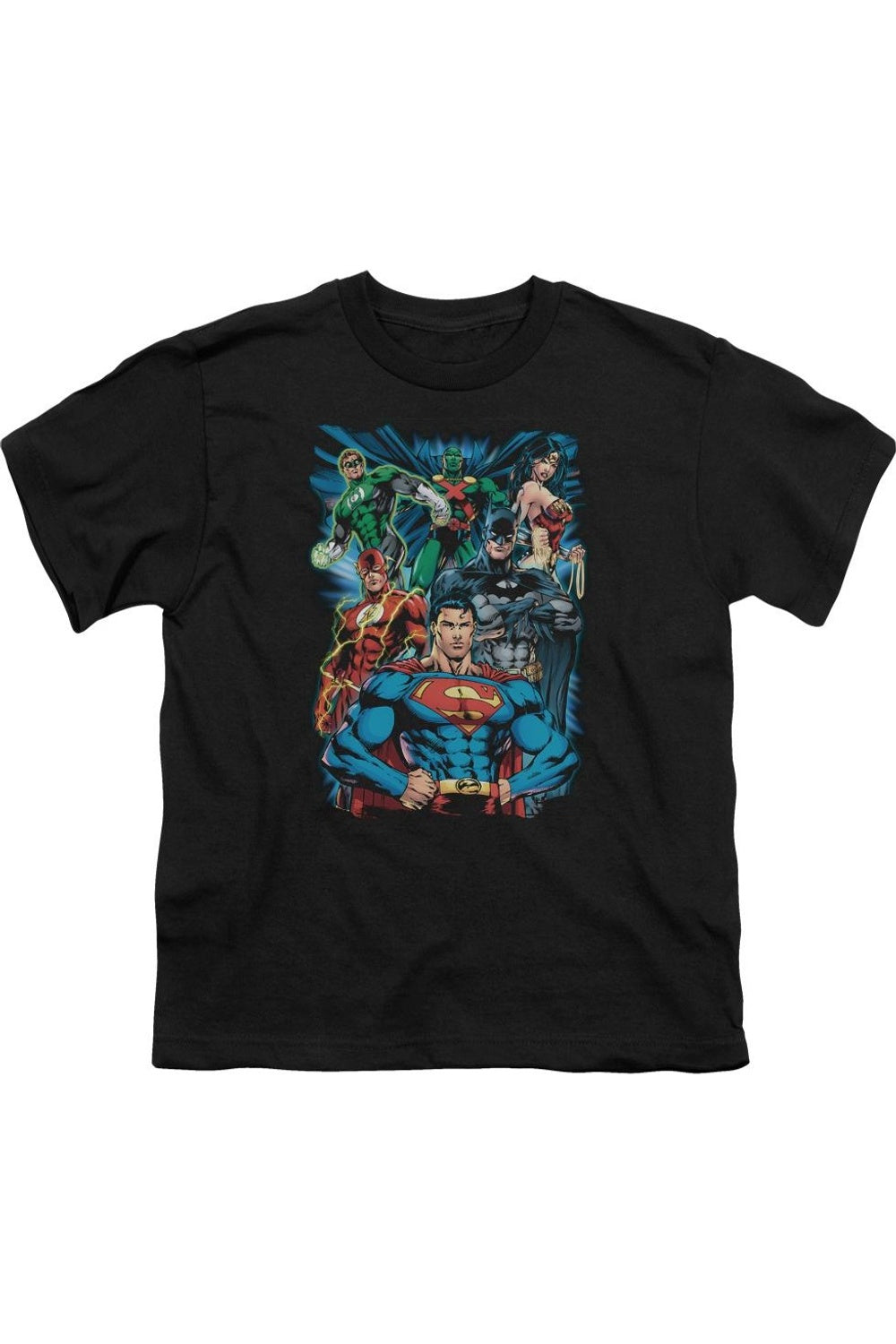 

Футболка с коротким рукавом для детей "Лига справедливости Америки: Правосудие свершилось" Gildan, черный