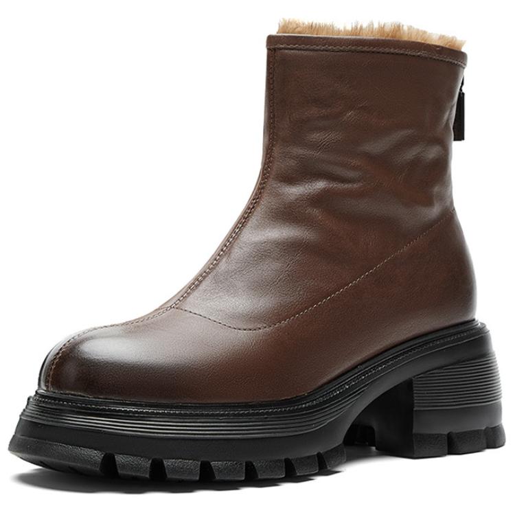 NINE WEST Черные женские угги на каблуке 6,5 см с меховой подкладкой, цвет Black (Fleece-Lined) — фото 4