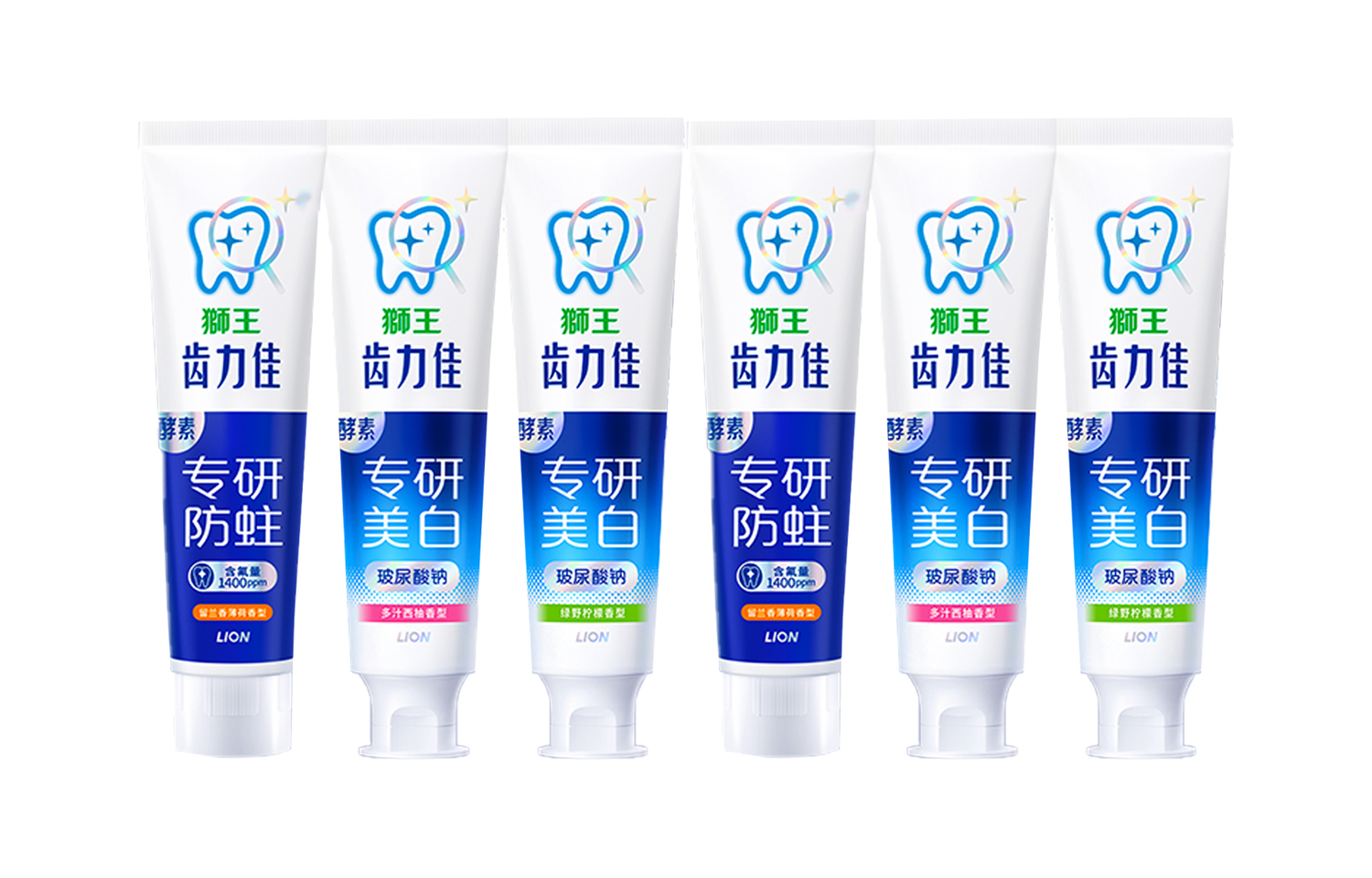 Набор зубной пасты King Tooth Power Plus для свежести дыхания, шесть штук LION — фото 2