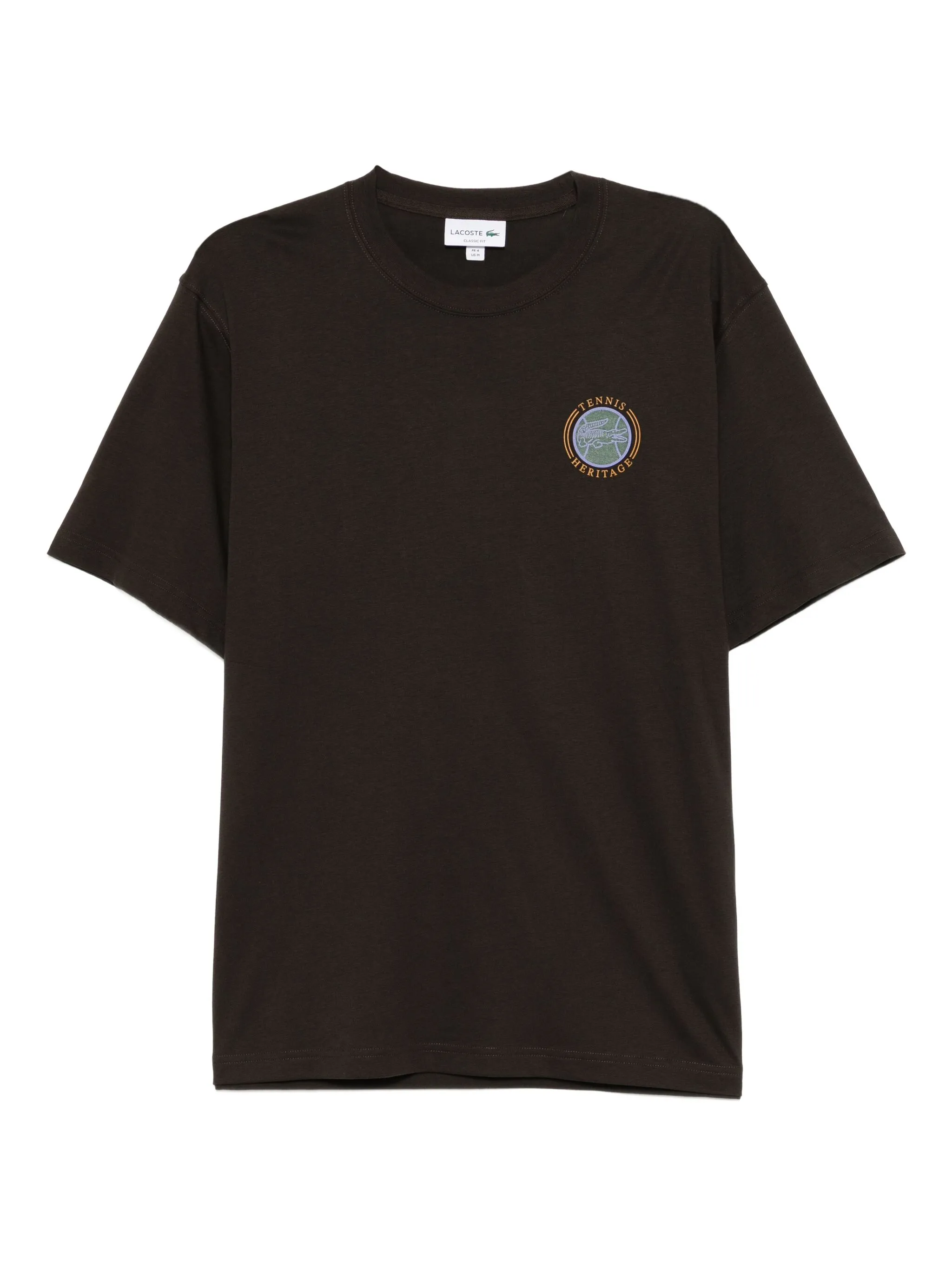 

Футболка из джерси с принтом Lacoste, коричневый