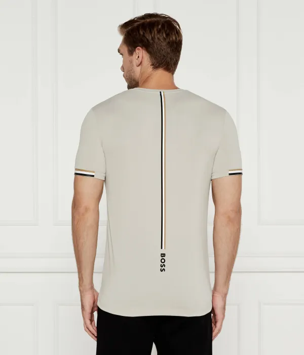 Футболка Boss x Matteo Berrettini Slim fit Boss Green, бежевый — фото 3