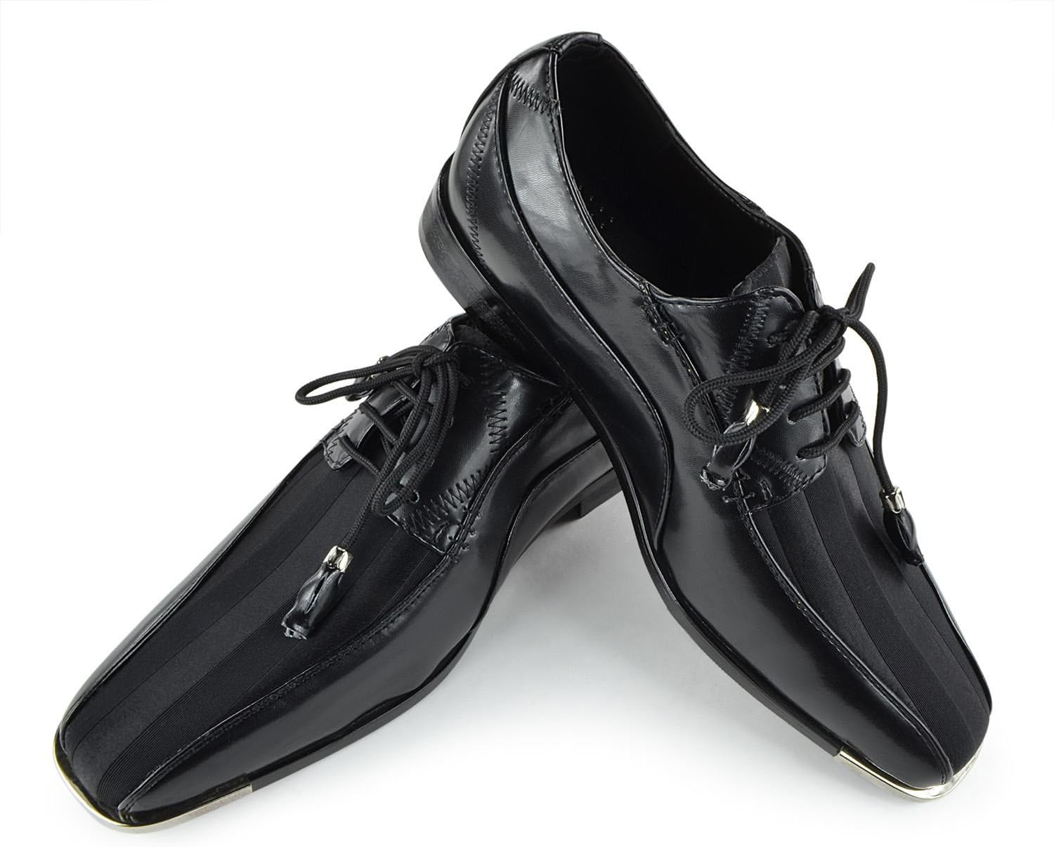 

Moda Di Raza - Мужские туфли из кожи для деловых, формальных и повседневных мероприятий, черный