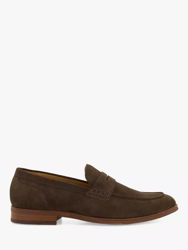 

Лоферы Dune Wide Fit Sulli Suede Penny, коричневый