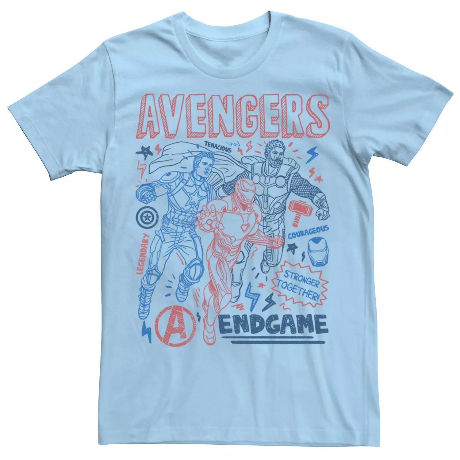 

Мужская футболка с логотипом Avengers Endgame Doodle Collage Marvel