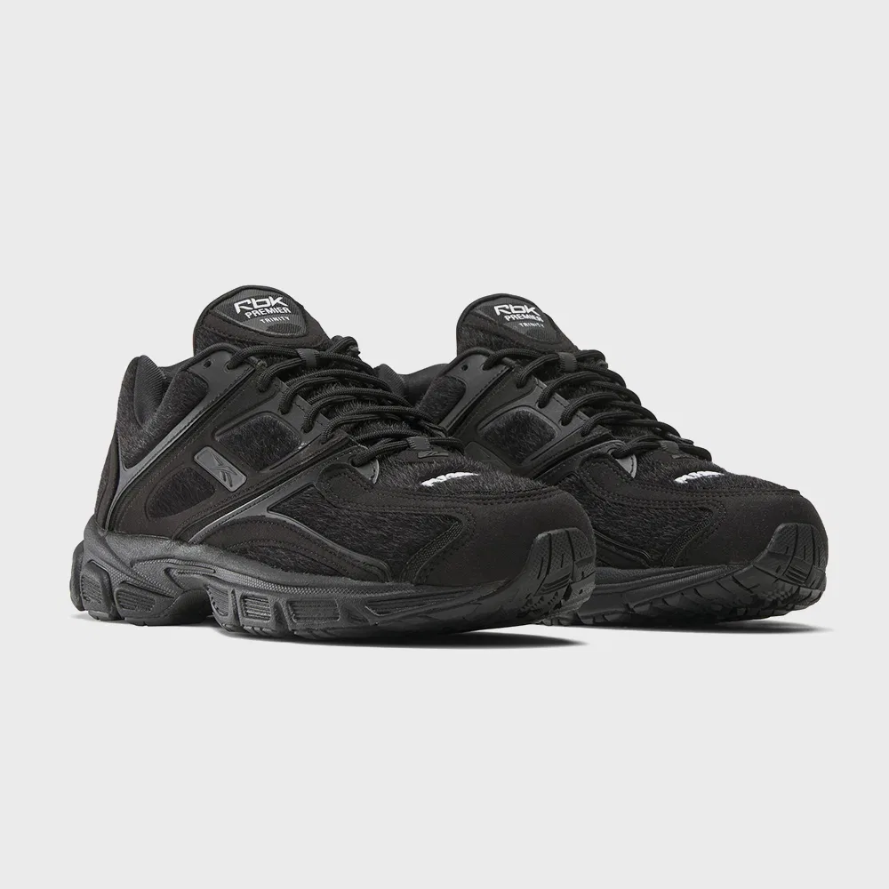 Мужские чёрные сникеры Reebok x Pleasures Premier Trinity — фото 2
