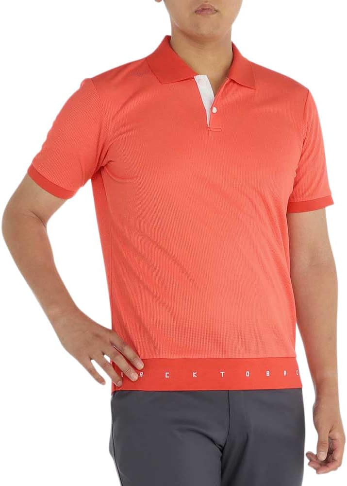 

Мужская поло-рубашка Mizuno Dry Aeroflow Mesh Rib с коротким рукавом, дышащая ткань, свободный крой, одежда для гольфа, E2MAB010, красный