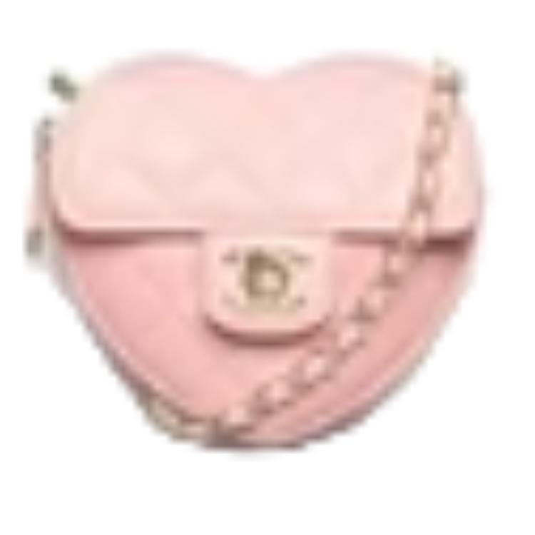 Chanel Женская сумочка в форме сердца из овечьей кожи, розовая — фото 2