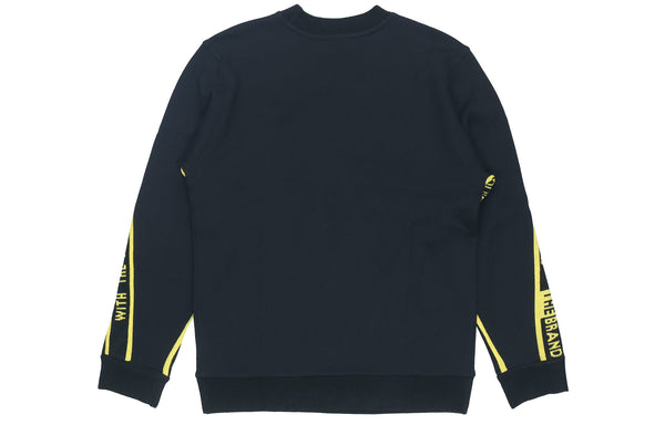 Толстовка originals real scarf crew casual sports round neck pullover black Adidas, черный — фото 2