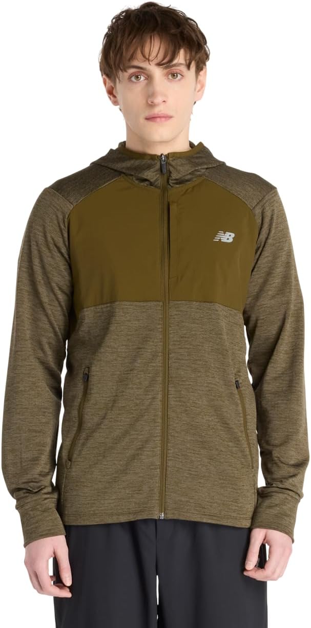 

Мужская флисовая толстовка New Balance Heat Grid на молнии (MJ43206)