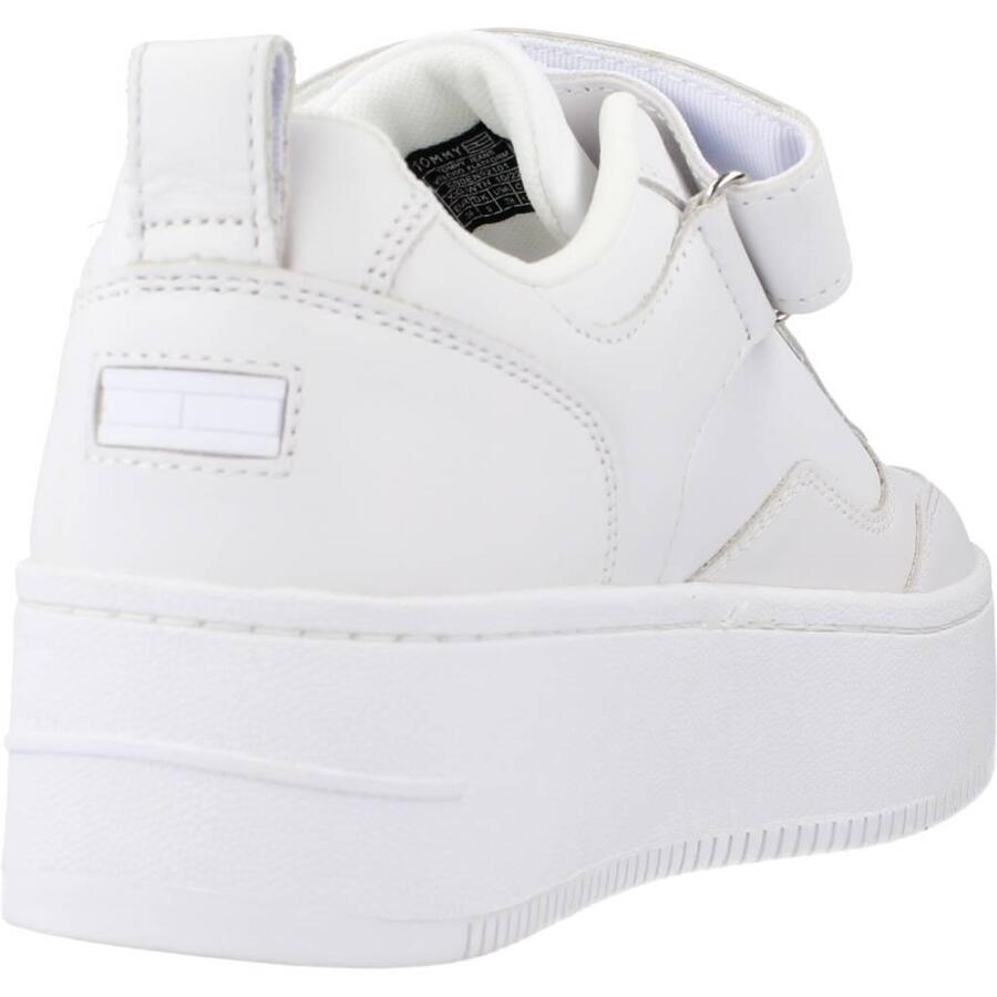 TOMMY HILFIGER Кроссовки Tommy Jeans модель Adhesive Strip Flatform цвет белый — фото 3