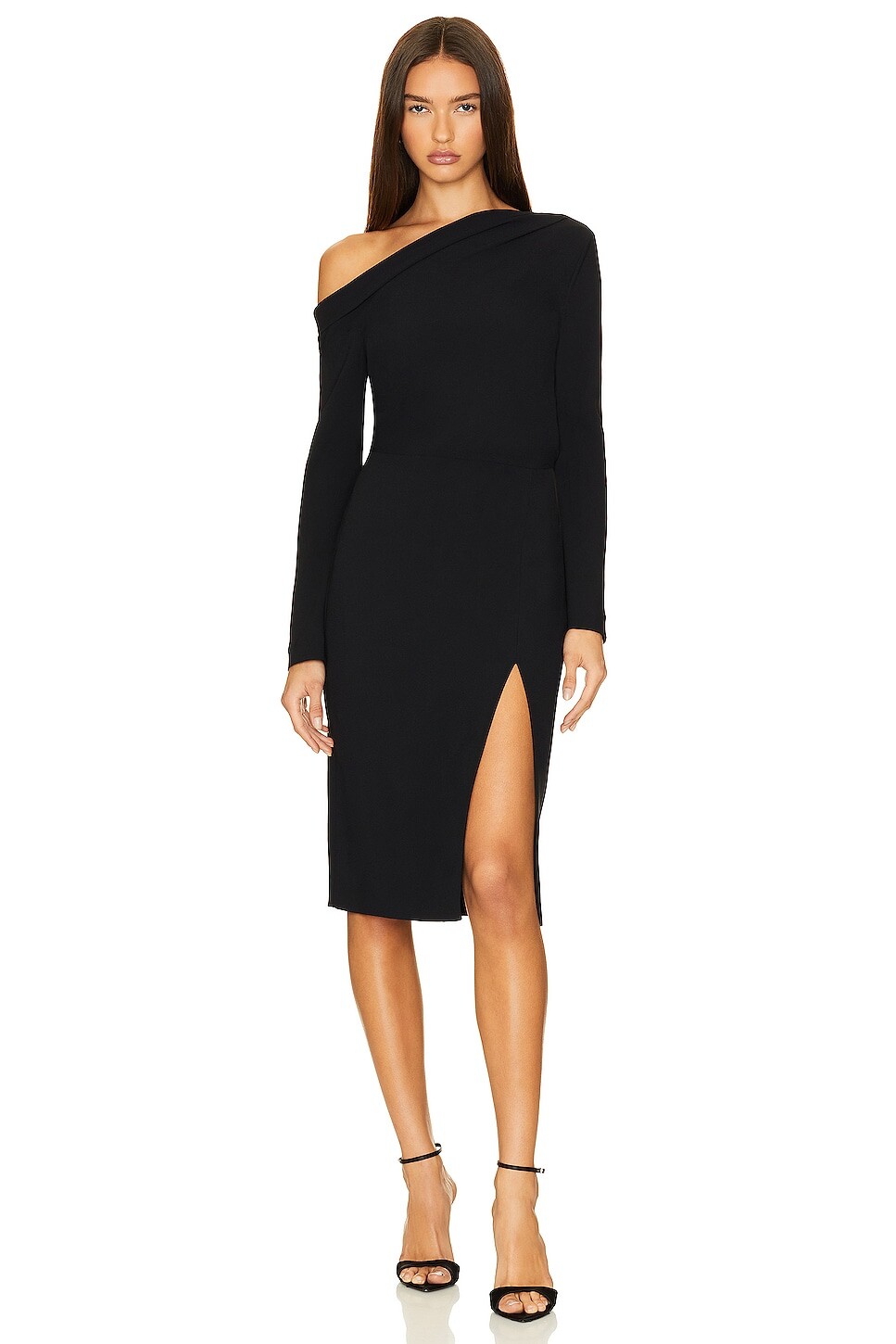 

Платье Theory Asym Off Shoulder, черный