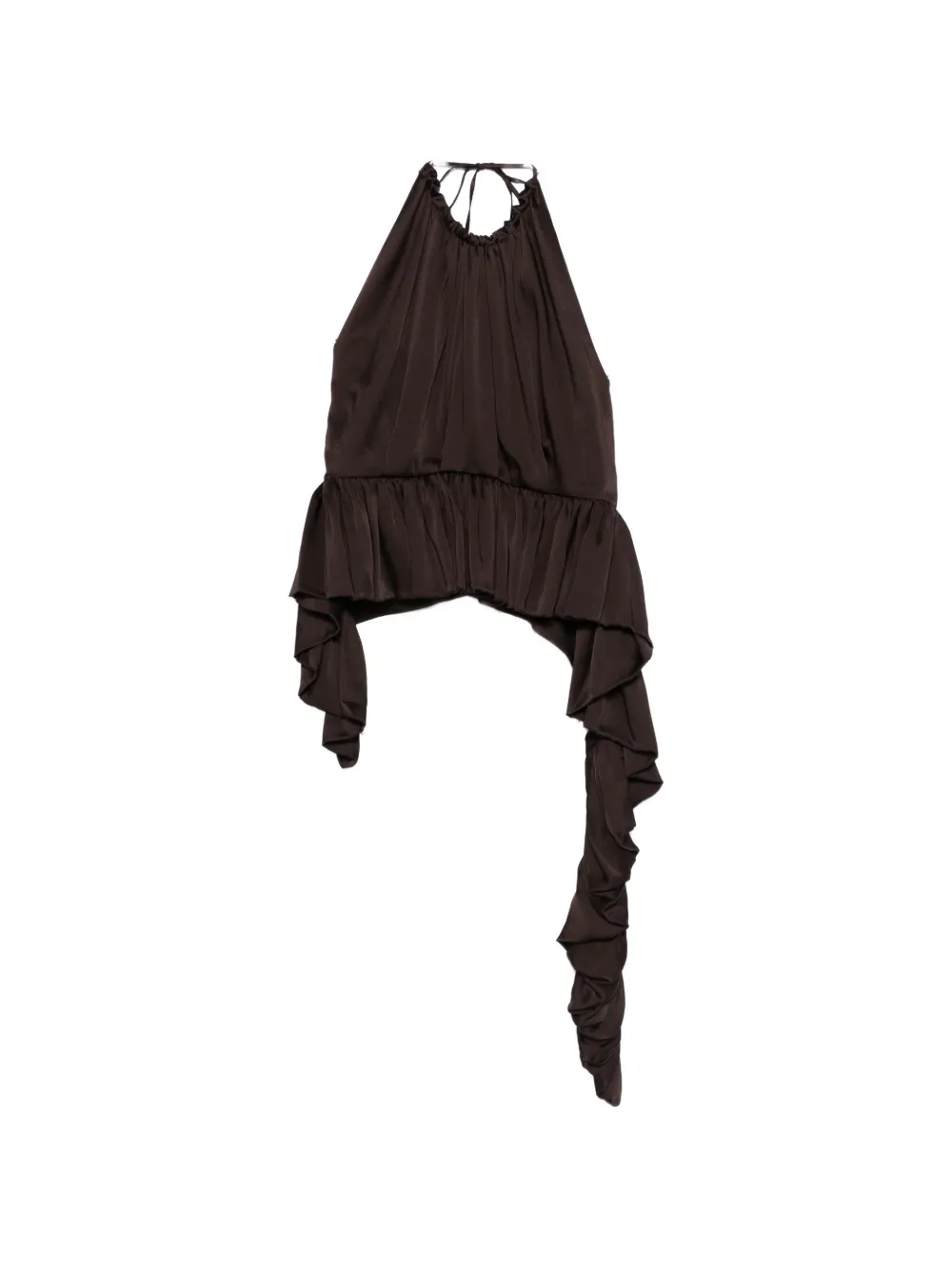 

Блузка с оборками и баской LIBEROWE, коричневый