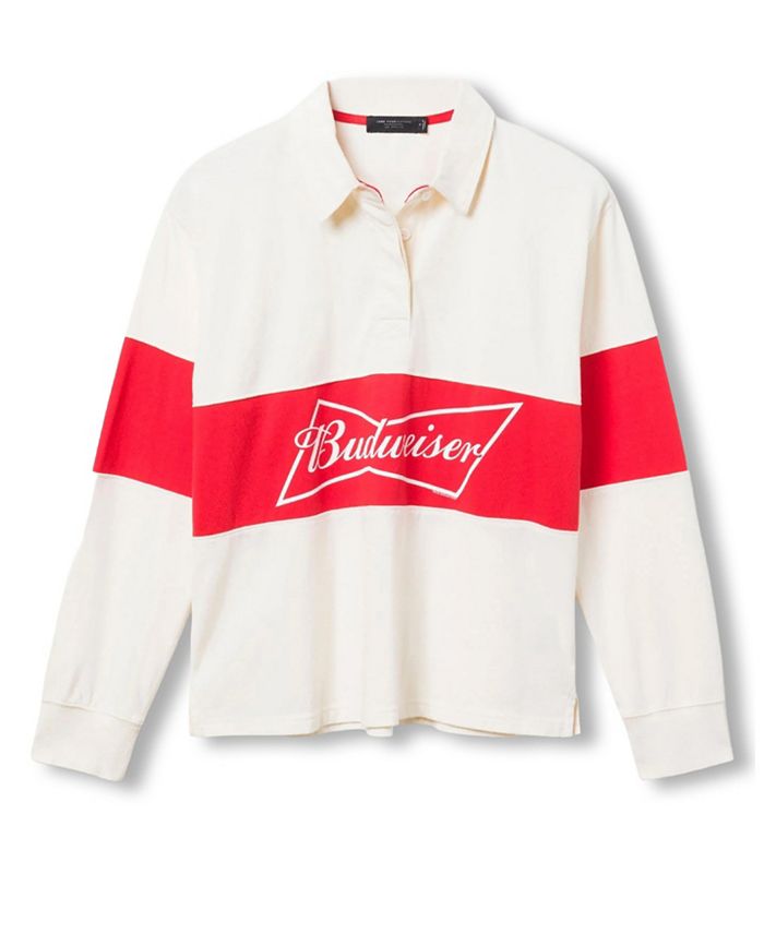 

Женская регбийка Budweiser Junk Food Clothing, белый