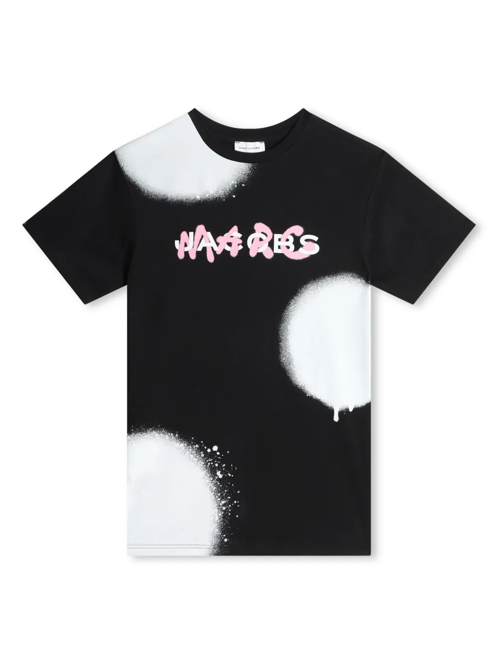 

Платье из органического хлопка с принтом Spray Spots Marc Jacobs Kids, черный