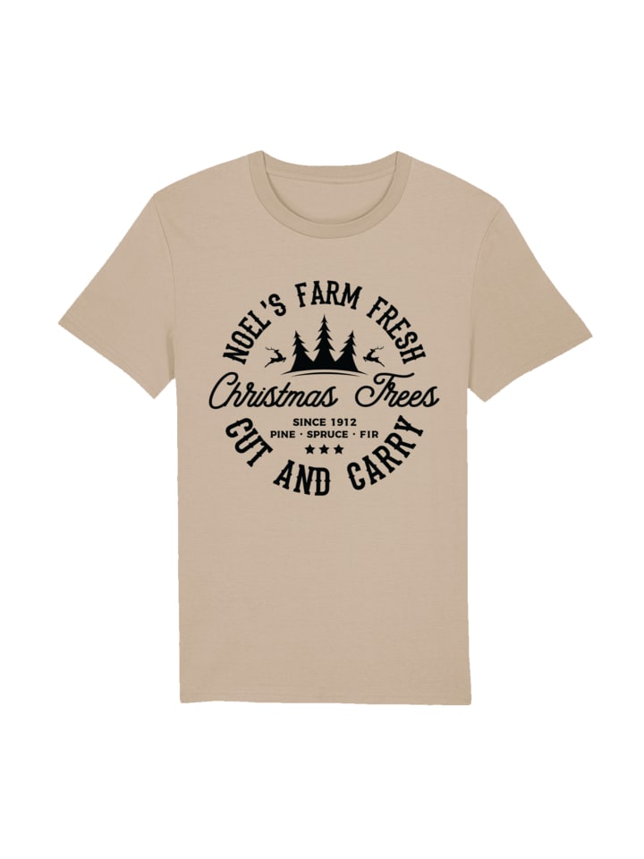 

Футболка F4NT4STIC T-Shirt Weihnachts Trees Farm Retro Sign, цвет desert dust