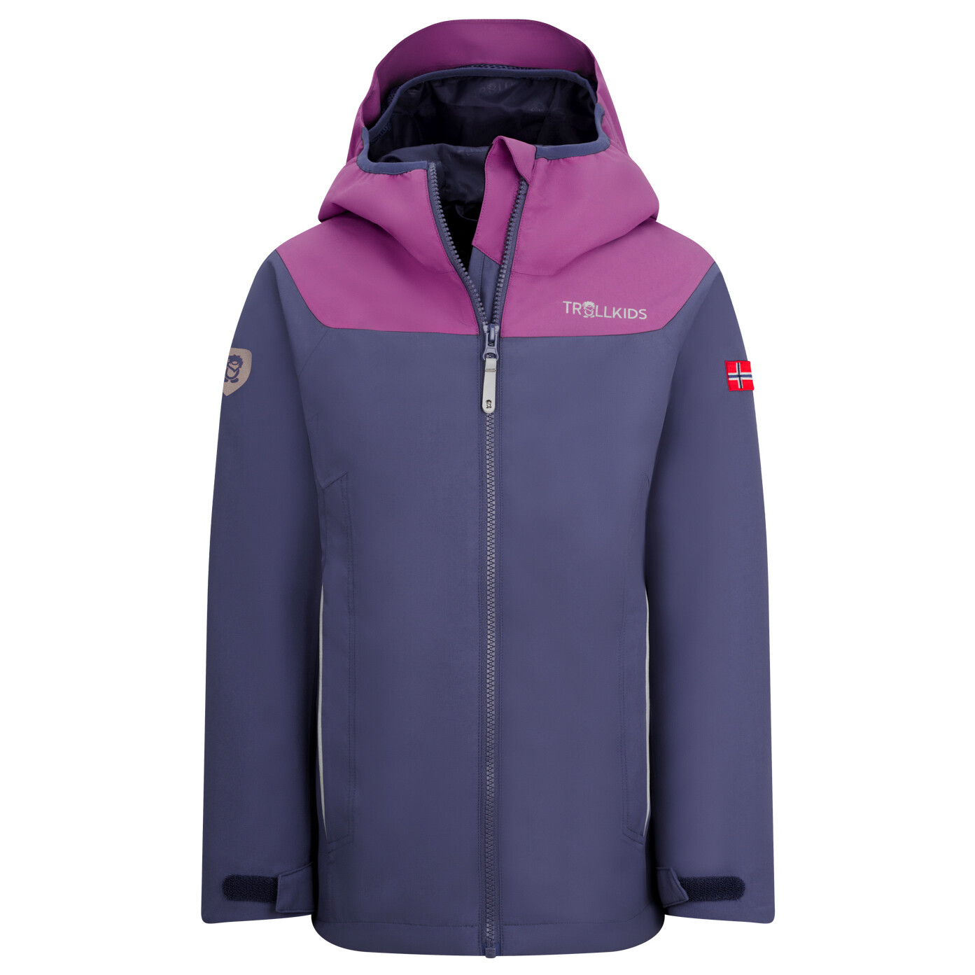 

Дождевик Trollkids Girls Bergen, цвет Violet Blue/Mallow Pink