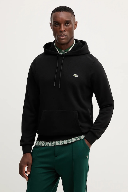 

Хлопковая толстовка Lacoste, черный