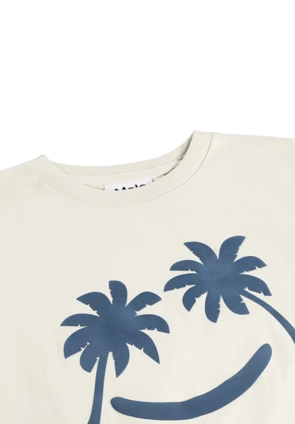 Футболка с короткими рукавами и принтом rame, кремового цвета Molo, Off-White — фото 4