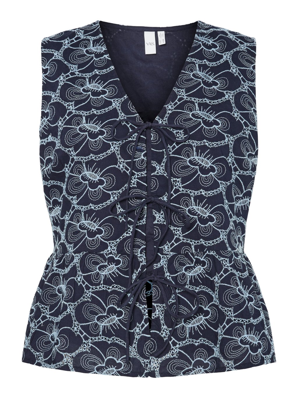 

Блуза IREKA TIE TOP - Top YAS, цвет Blueberry/Clear Sky