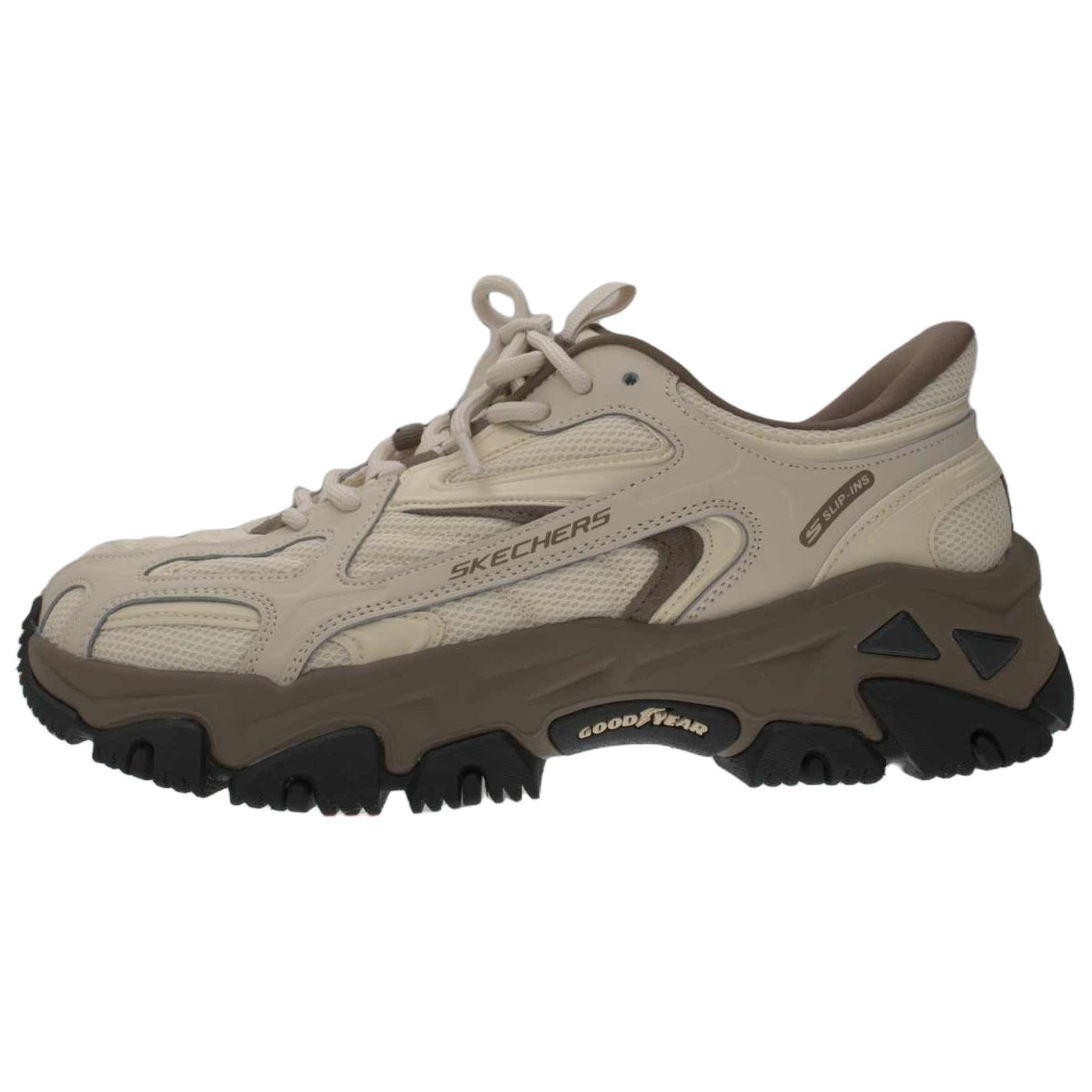 

Слипоны с амортизацией устойчивые к истиранию дышащие нескользящие низкие массивные кроссовки men's Skechers, белый