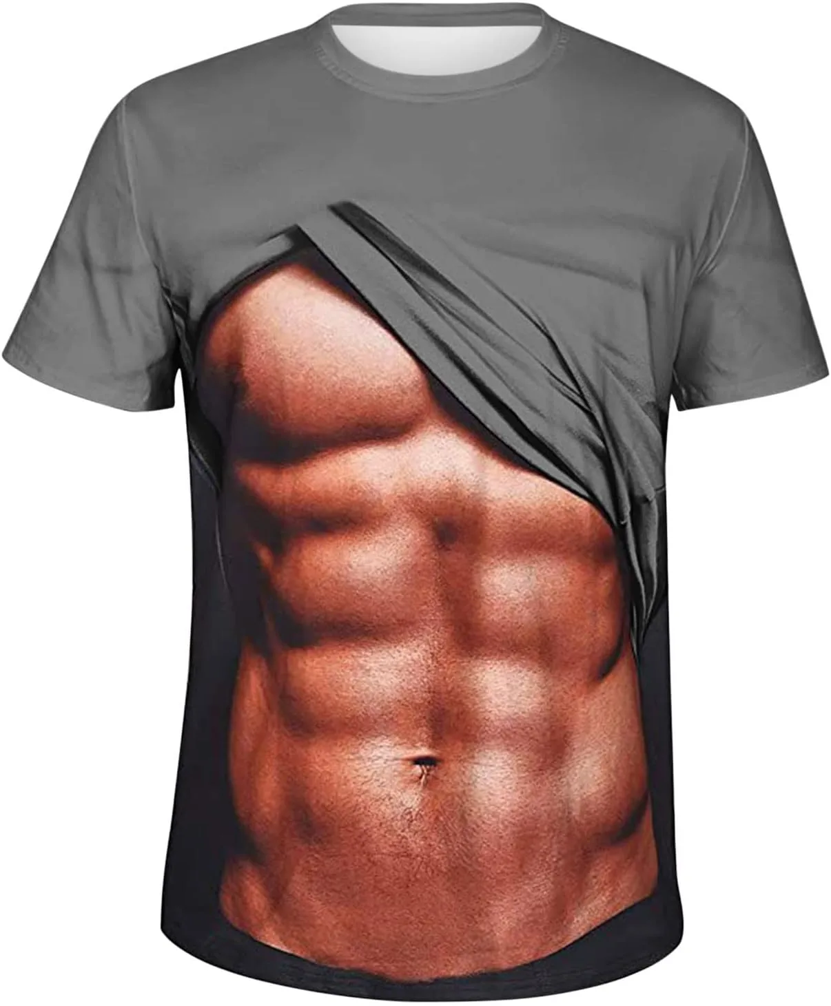 Футболка с принтом для мужчин Funny Muscle Print — фото 3