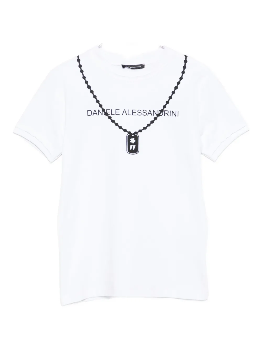 

Футболка с логотипом Daniele Alessandrini Kids, белый