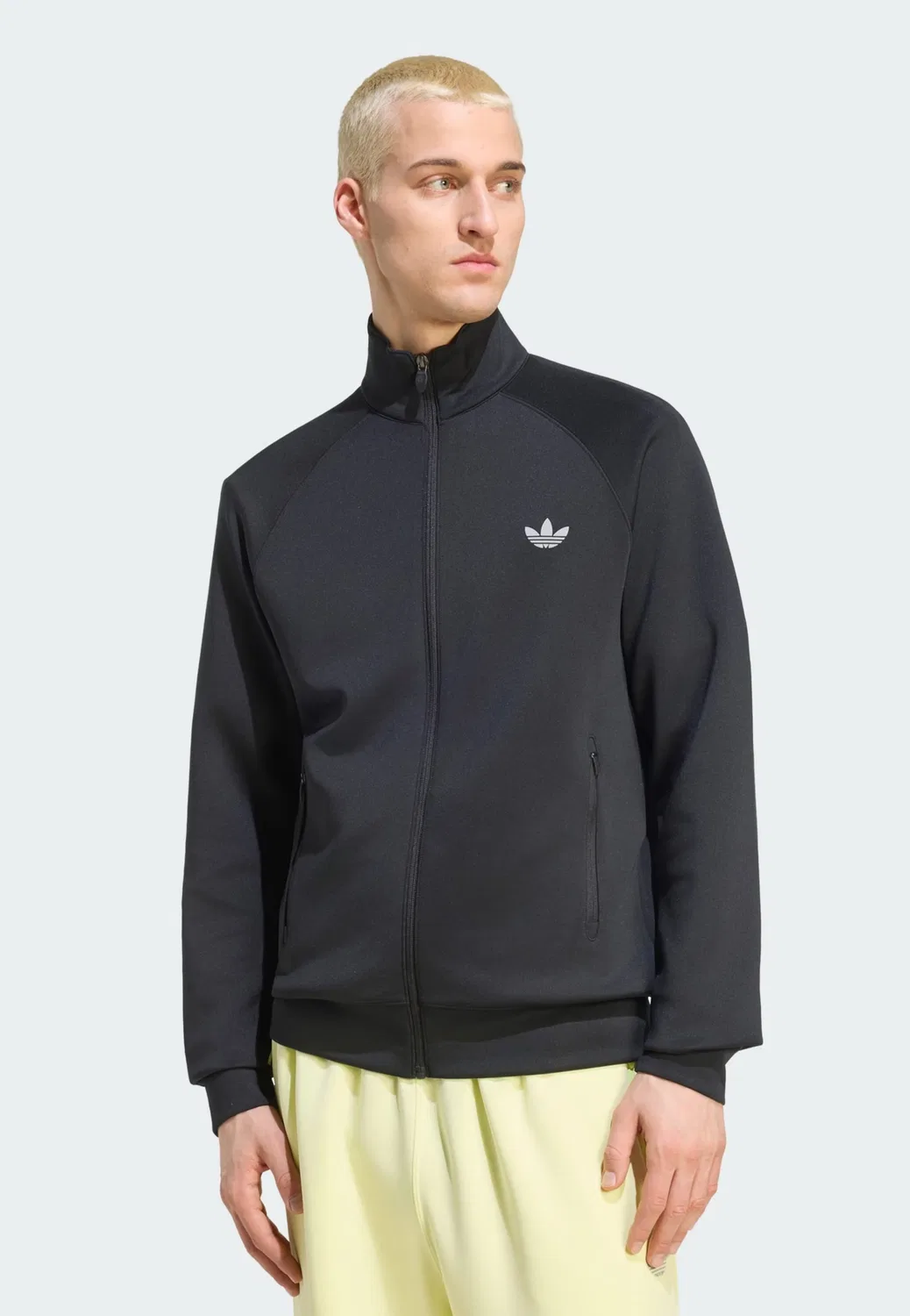 Толстовка на молнии Adidas Originals Trefoil Essentials черного цвета — фото 2