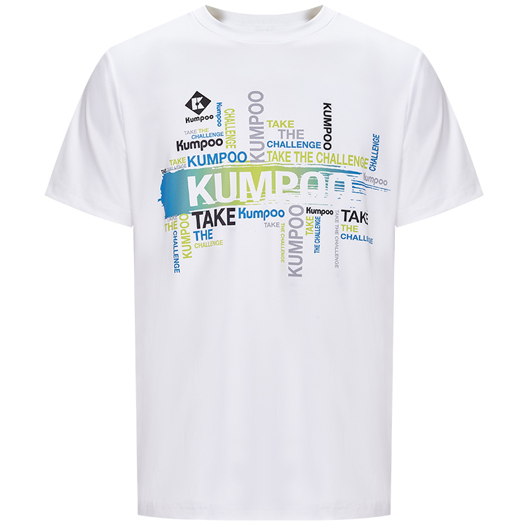 

Футболка для бадминтона унисекс белая KUMPOO
