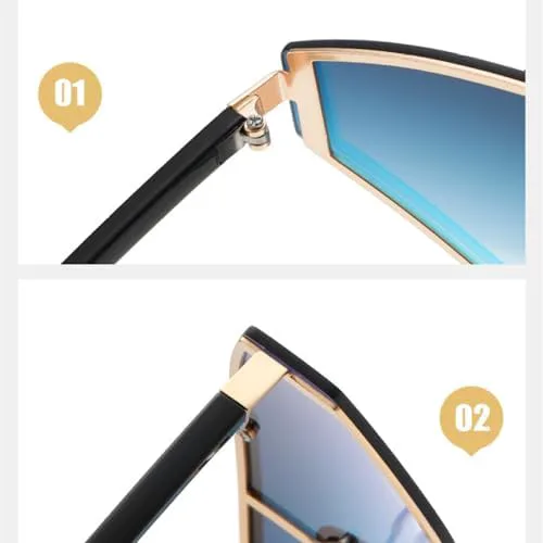 

Модные солнцезащитные очки без оправы для женщин, винтажные солнцезащитные очки «кошачий глаз» для мужчин, ретро-очки с защитой от УФ-излучения UV400 MTZJH, C8 Shades