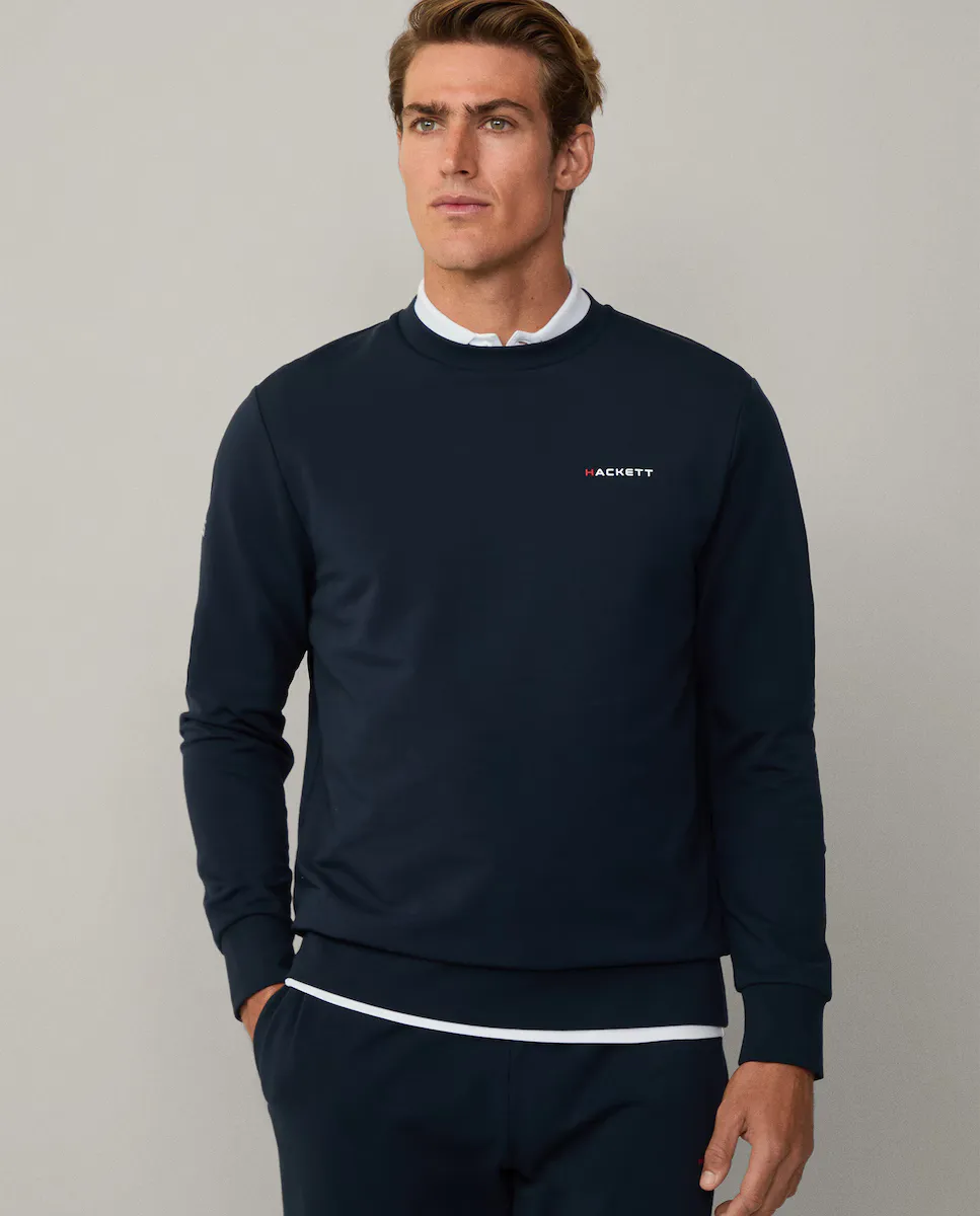 

Мужская толстовка с круглым вырезом Hackett Sport, темно-синий