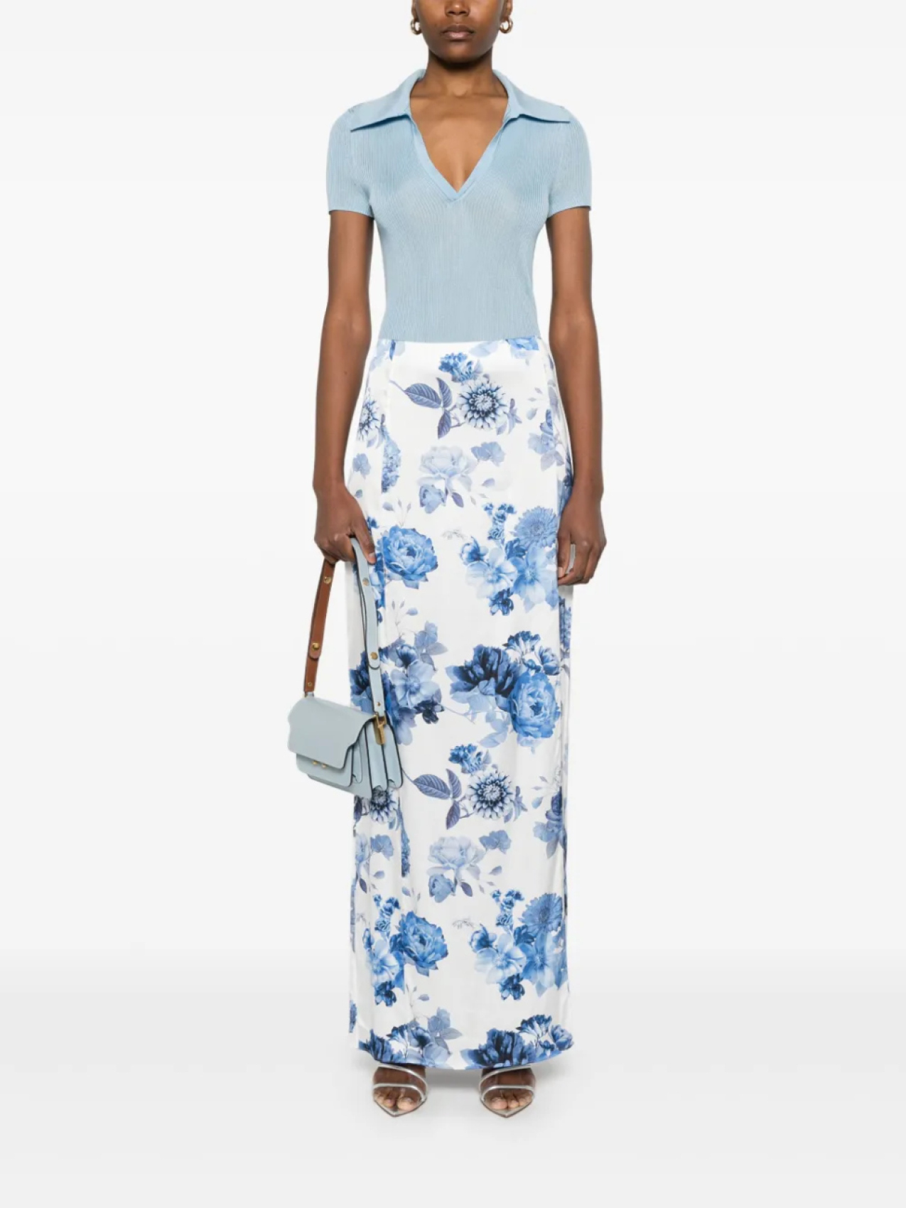 

Alice + olivia юбка макси Stephine, белый