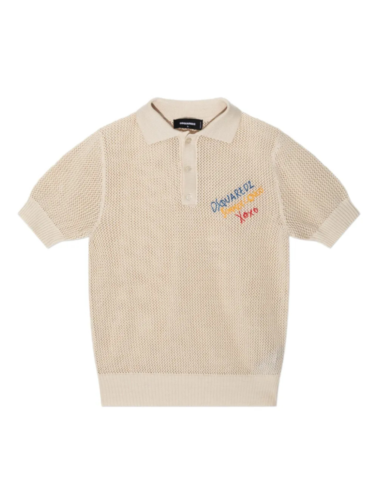 

Рубашка-поло DSQUARED2 cotton polo top, нейтральный