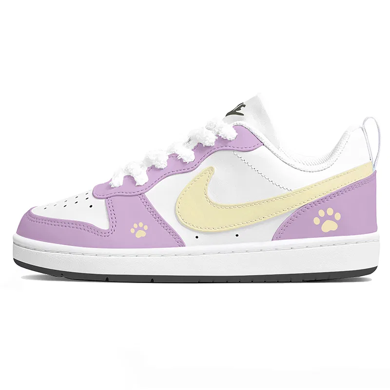 Кроссовки для скейтбординга Court Borough Taro Paste Meow Claw Low top Purple Teenagers Nike, Taro Paste Purple