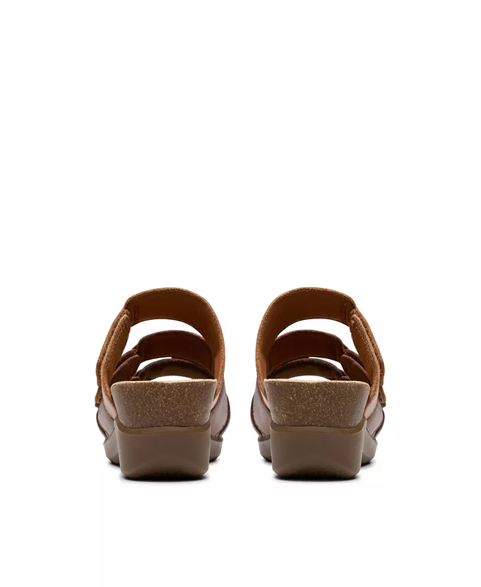 Коллекция Женские Босоножки Calenne Lily на платформе Clarks, коричневый — фото 3