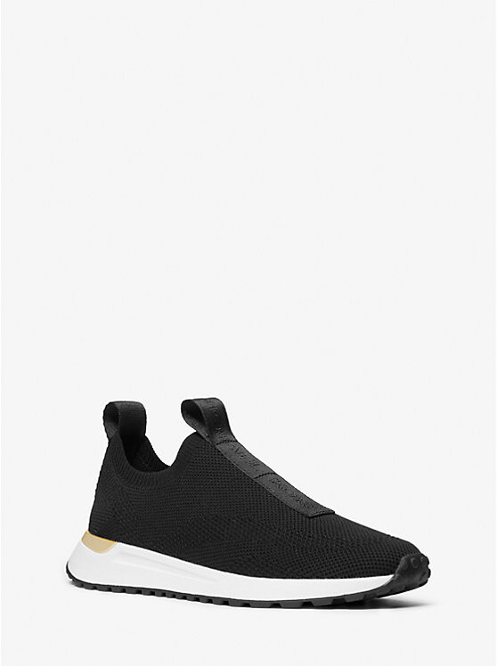 Кроссовки-слайдеры Bodie Logo Tape Mesh Slip-On Michael Kors, черный