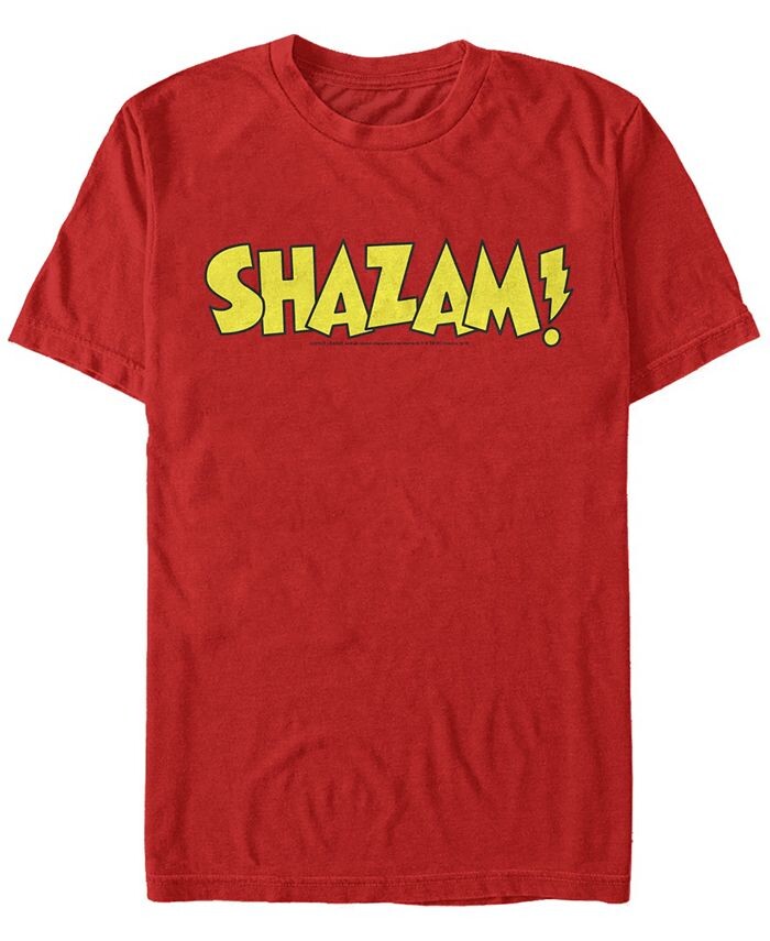 

Мужская футболка с коротким рукавом и текстовым логотипом DC Shazam Fifth Sun, красный