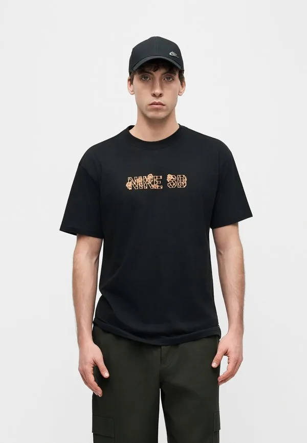 Футболка с принтом в стиле университетской формы Nike Sb, Black — фото 2