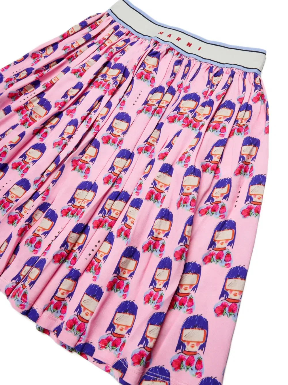 Юбка с графическим принтом Marni Kids, розовый — фото 3