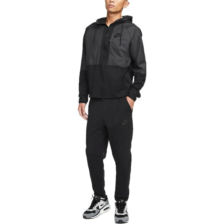 Повседневные брюки Nike Solid Color Waist Lacing Straight Casual Pants/Trousers Men's Black DD7013-010 — фото 3