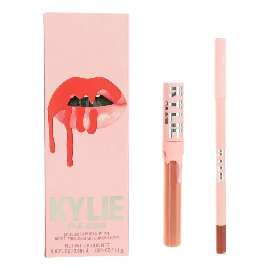 Набор для макияжа Kylie Cosmetics: матовая жидкая помада и контур для губ Ladies Matte Liquid Lipstick & Lip Liner Sweater Weather 4064941008682