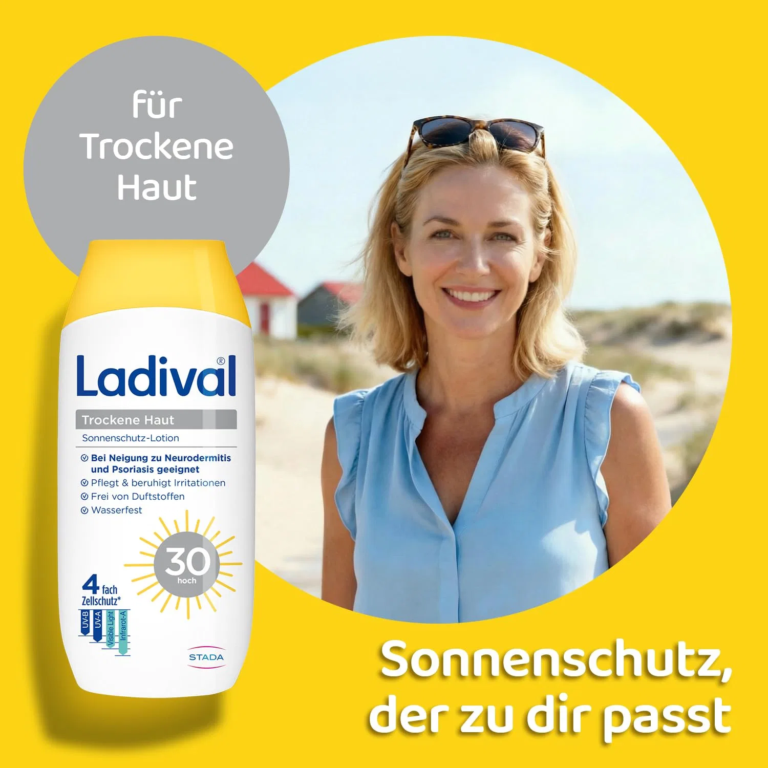 Солнцезащитный лосьон «Sun Protection Lotion» SPF 30 для сухой кожи от Ladival ‎Ladival — фото 3