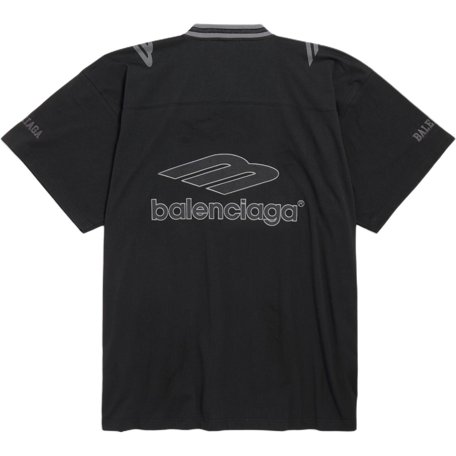 Футболка FW25 Extra Loose Fit мужская Balenciaga, черный/charcoal серый — фото 3