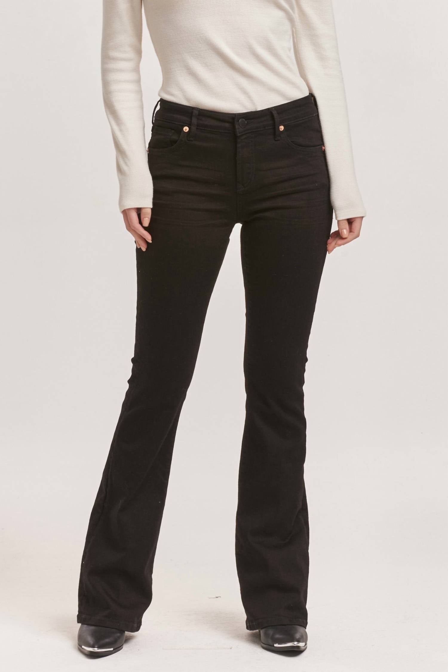 

Джинсы Jaxtyn Bootcut средней посадки черного цвета DEAR JOHN DENIM