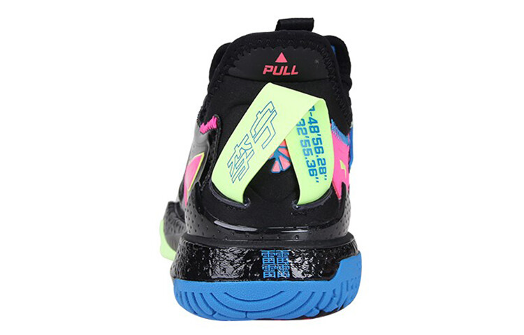 Кроссовки LINING Battle Halberd Badminton Shoes Unisex Low-top Black/Green/Purple — фото 4