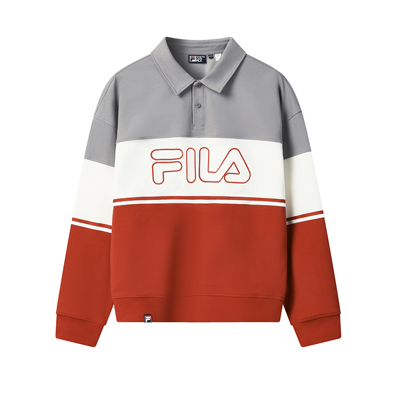 

Футболка-поло мужская элегантная gray FILA, серый