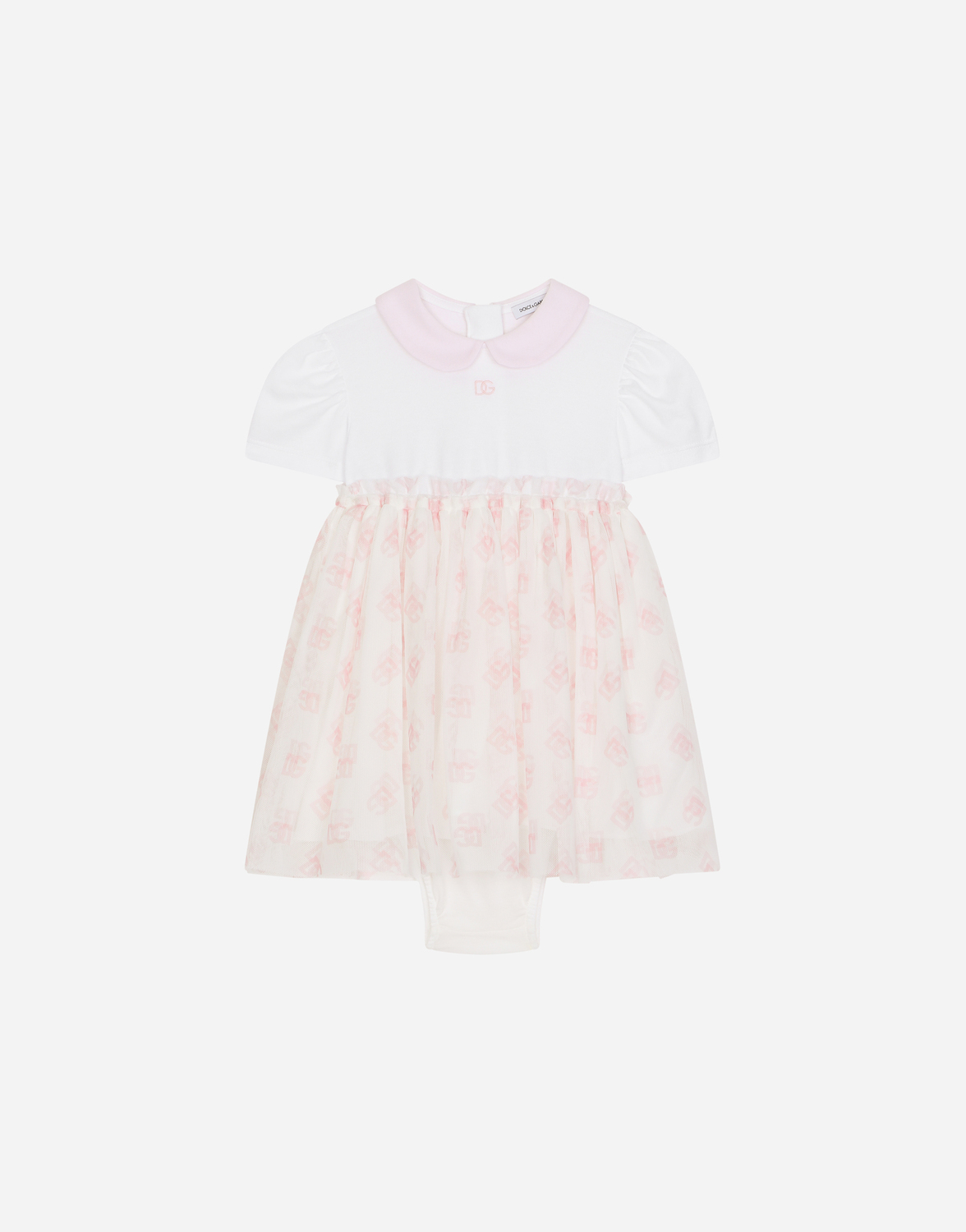 

Платье из тюля и джерси с логотипом DG DOLCE & GABBANA, мультиколор