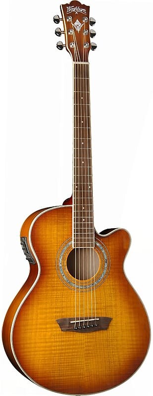 

Акустическая гитара Wahsburn Festival EA15ATB Mini Jumbo Cutaway Acoustic-Electric - Ice Tea Burst