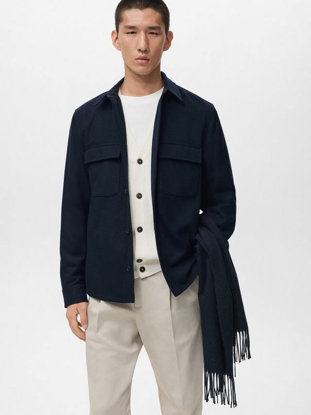 

Шакет Margon из смесовой шерсти Mango, Navy