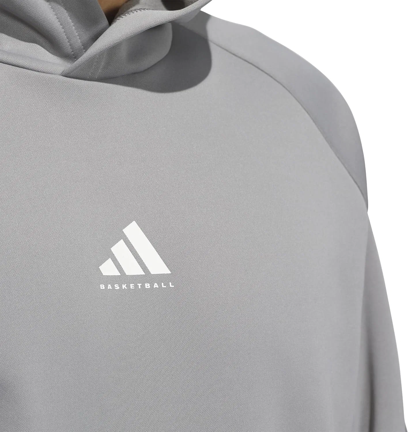 Толстовка Adidas Men's Select Foundation Fleece Basketball, серый/черный — фото 4