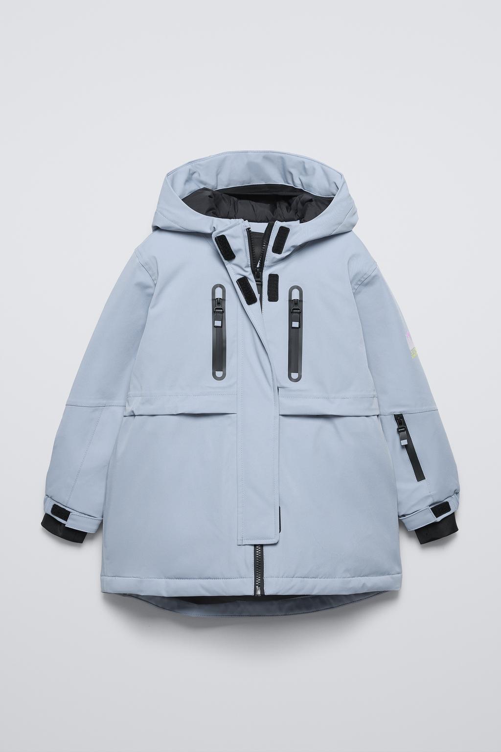

Водоотталкивающая и ветрозащитная куртка с подкладкой из системы recco ZARA, светло-синий